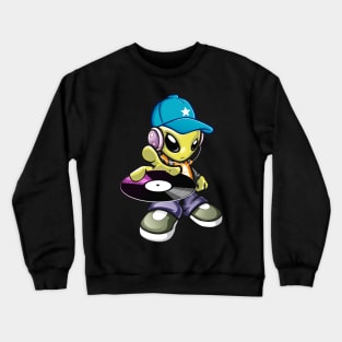 Badass Baby Alien Dj Crewneck Sweatshirt